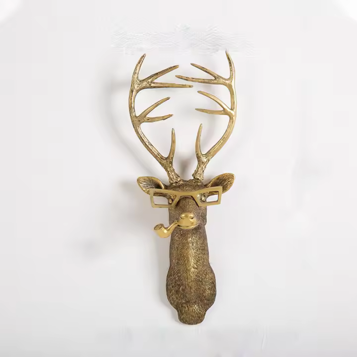 Colgante de Animal de Cobre Antiguo Decoración del Hogar Interior con Estilo Artesanal de Resina para Pared - 1