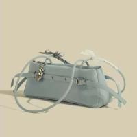 Bolso de mano francés dulce que combina con todo, bolso de hombro de PU con lazo colgante, estilo coreano, Color sólido, bolsos para las axilas para mujer, uso diario - details 14