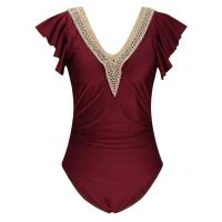 Traje de baño sexy de una pieza con ribete de encaje, traje de baño con volantes, ropa de playa para mujer, traje de baño al aire libre 2024 - details 21