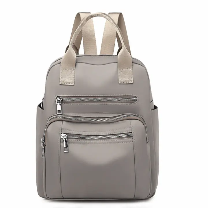 Mochila Oxford impermeable de gran capacidad para Mujer, Bolsa Escolar de viaje para adolescentes, paquete Negro Simple, Nueva fashion - 1
