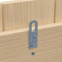 Cabecero de Madera reciclada DM Estilo Palet Vertical Cama Palets Herrajes incluidos (150cm, Madera Natural) - details 3