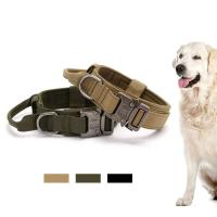 Perro pastor alemán táctico militar duradero, collares medianos y grandes para entrenamiento para caminar, mango de Control de collar para perro - details 4