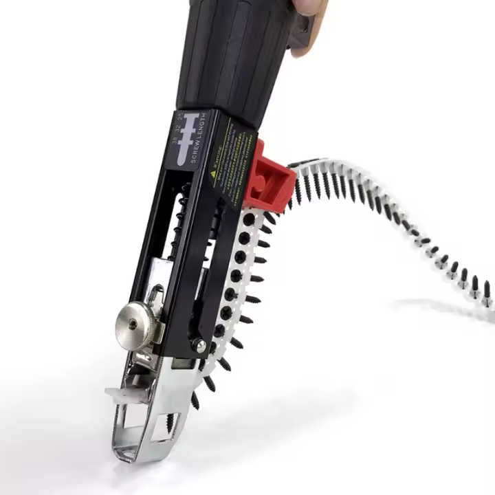 Taladro eléctrico inalámbrico herramienta de carpintería con cadena automática para tornillos de alta rendimiento ajustable en longitud y profundidad - 1