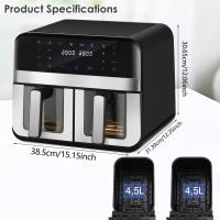 Secador de Aire Fritor 4.5L + 4.5L Sin Aceite, 2500W, 8 Programas Preestablecidos, Ventana de Visualización Digital - details 5