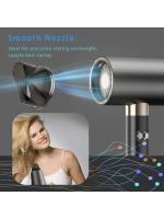 Negative ion electric hair dryer, hot and cold wind alternating electric hair dryer, mute electric hair dryer, home, portable, high power, 3 wind speed, 3 temperature control, folding, diffusion nozzle, collector nozzle, curly hair care - details 3