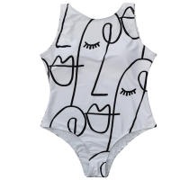 Arte corporal abstracto Traje de baño onesie transfronterizo de alta elasticidad europeo y americano - details 6
