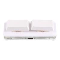 Teclado de atajo personalizado de 2 teclas, USB, eje mecánico intercambiable en caliente, cable para entrar en el espacio, teclado de corte de pantalla personalizado, blanco - details 1