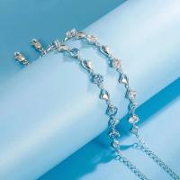 Pulsera de Plata Esterlina 925 en Forma de Corazón Brazalete de Cristal Azul Versátil - details 6