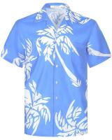 Camisa hawaiana de moda de verano, camisa casual de playa Aloha con estampado de cocoteros y botón grande de manga corta 6XL para hombre - details 4