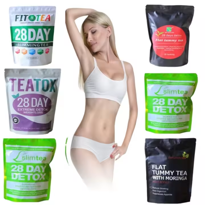Slim 28 días detox fit skinny Perder peso té de barriga plana - 1