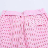 Conjuntos de Moda para Mujer OUWU Estampado a Rayas, Blusa de Manga Larga, Pantalones con Cinturón, Tallas Grandes - details 9