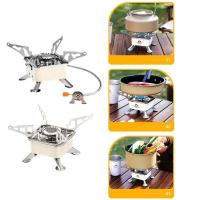 Estufa de Camping portátil, encendido electrónico, quemador de Gas plegable para exteriores, barbacoa, equipo de cocina para acampar - details 5