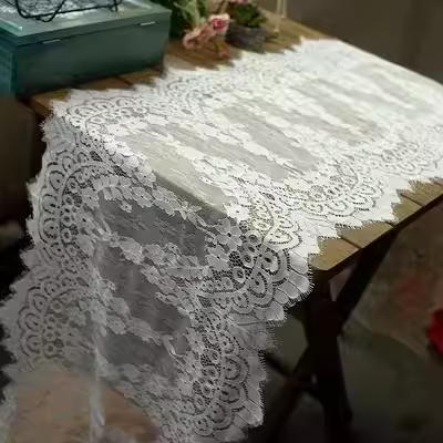 Encaje de Alta Calidad para Pestañas 3m Longitud 35cm Ancho Accesorios de Encaje para Ropa Bricolaje Decoración de Mesa Fabricado en Poliéster - 1