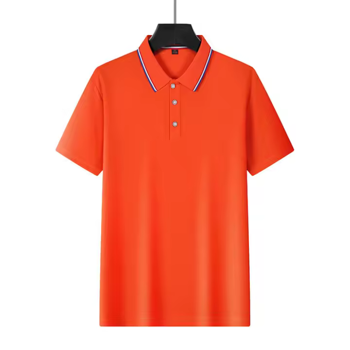 Clásico de los hombres Polo Casual de negocios de gran tamaño Polo de verano Tops de manga corta Camiseta - 1