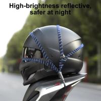 Correas de equipaje para motocicleta con gancho, cuerda para atar para motocicleta, cuerda reflectante versátil para equipaje, cinturón elástico para sombrero y Scooter - details 12