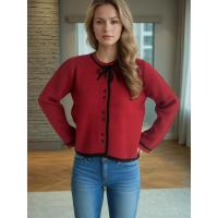 Elegante con cuello redondo y top de ganchillo a rayas sueltas para mujer - details 13