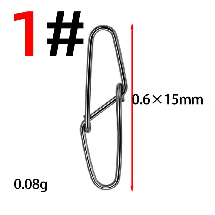 Pasador de seguridad para pesca, Pin de doble botón, accesorios a presión plateados, pasadores súper acanalados de acero inoxidable, acero inoxidable de alta resistencia - 1