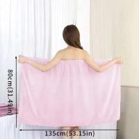 Toallas de baño para mujer, suaves, absorbentes de agua, de secado rápido, elásticas, envueltas, albornoz de medio cuerpo, toalla de playa y ducha, 1 ud. - details 0