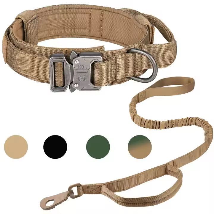Estable Militar Medio y Perros, Entrenamiento Táctico Correa para Caminar Mascotas para Perros Collar para Perros Grandes - 1