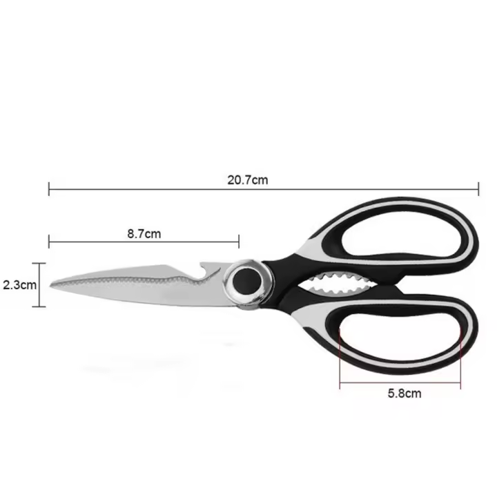 Tijeras de cocina de acero inoxidable para cortar carne, abrebotellas, Clip de nogal, herramientas de cocina, ahorro de trabajo - 1