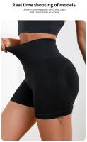Pantalones cortos de yoga para mujer, pantalones cortos deportivos de secado rápido sin costuras con realce, pantalones cortos informales con control de barriga para gimnasio y ciclismo - details 7