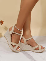 Nuevas Sandalias de Verano Estilo Europeo y Americano Sandalias romanas de plataforma impermeables con suela gruesa Sandalias de plataforma talla grande - details 2