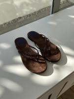Chanclas planas, zapatos para mujer, ropa de verano, nuevo diseño de nicho casual, playa, vacaciones, sandalias con punta abierta. - details 38