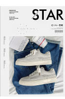 Zapatos deportivos transpirables de primavera para hombre, de estilo informal, con cordones, versátiles y de suela gruesa, de estilo sencillo, color blanco - details 5
