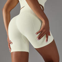 Hamidou-pantalones cortos deportivos de Yoga para mujer, mallas transpirables sin costuras para correr, ciclismo, cintura alta, entrenamiento, gimnasio, Verano - details 12