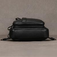 Bolso de pecho de cuero de vaca suave para hombres, paquete de pecho de cuero genuino, bandolera pequeña, bolso antirrobo, café - details 46