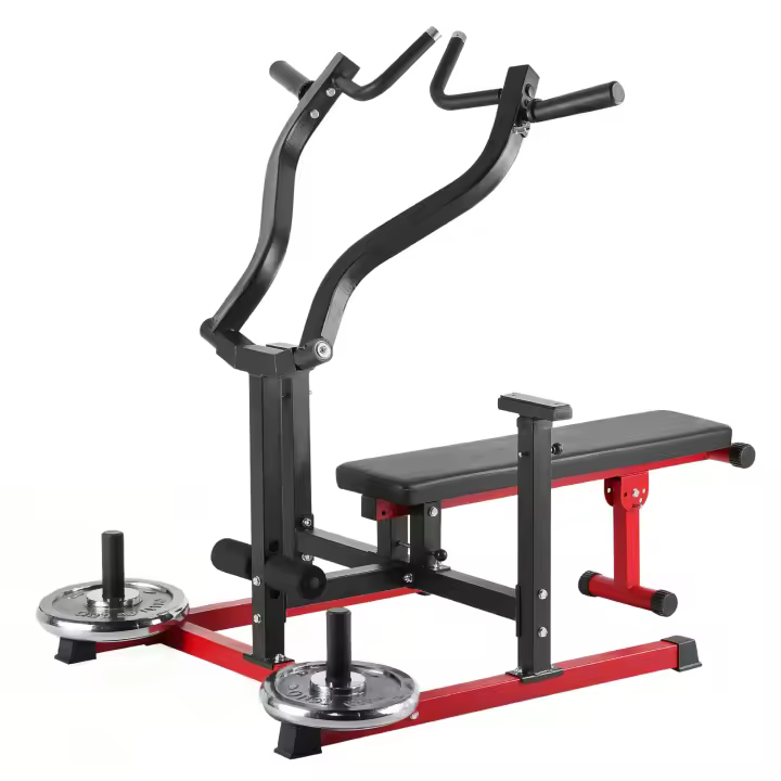 SucceBuy Máquina de prensa de pecho, juego de prensa de banco con capacidad de 450 libras, banco plano e inclinado ajustable con brazos convergentes independientes, equipo de entrenamiento para parte superior del cuerpo para pecho, abdominales y hombros - 1