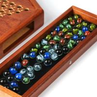 Damas Chinas de Madera, Damas Hexagonales, Cajón Cuentas de Cristal, Almacenaje Portátil - details 1