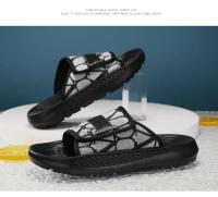 Zapatillas para hombre, zapatos informales de verano para la playa al aire libre, sandalias para caminar, cómodas, ligeras, de lujo, de diseñador, de cuero, a la moda - details 16