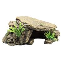 Hábitat para esconder reptiles, caja para reptiles, terrario, cuevas escondidas para tortuga, acuario, terrario, decoración, adorno - details 0