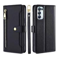 Funda magnética de cuero PU, funda con tapa, Reno 5 Pro 5G, cuerda colgante multifuncional - details 13