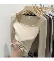 Camiseta ajustada de algodón para mujer, Top corto de manga larga, camiseta Sexy blanca Y2k para primavera y otoño - details 21