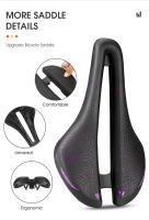 WEST BIKING-sillín transpirable para bicicleta de montaña, asiento suave de PU, resistente al agua, accesorios de ciclismo - details 8