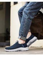Los hombres zapatos transpirables de malla tejida ultra-ligeros con suela gruesa de pedal. - details 2