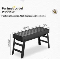 Parrilla de Barbacoa Portátil de Acero Inoxidable Equipo Completo para Use al Aire Libre en Casa - details 10