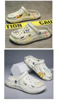 Sandalias de playa huecas antideslizantes con punta cerrada de EVA informal para hombre, dedos de los pies para el hogar - details 12
