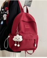 Mochilas simples y versátilesMochila para estudiantes de secundaria Mochila para estudiantes universitarios de gran capacidad Mochila de color sólido de estilo coreano - details 13