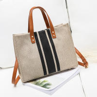 Bolso de mujer Bolso de mujer a rayas profesional de cercanía Bolso grande de hombro simple Bolso de mujer de lona de gran capacidad - details 5