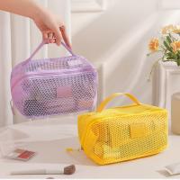 Bolsa de cosméticos de malla de Color sólido, organizador de cosméticos transparente y ligero, bolsa de almacenamiento de artículos de tocador de mano para teléfonos móviles - details 3