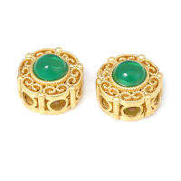 5 uds. De cuentas redondas de latón de Color dorado mate, estilo Vintage, pulseras de cuentas nepalesas, cuentas espaciadoras, suministros para fabricación de joyas, accesorios Diy - details 26