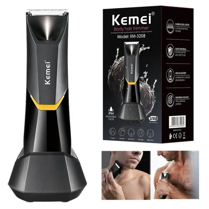 Recortador de ingle y cuerpo eléctrico lavable para hombres y mujeres, afeitadora de bolas y afeitadora corporal, afeitadora de barba, recortadora de vello púbico recargable - 1