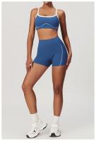 Conjunto de Yoga sin Mangas Estilo Gimnasio para Mujeres Conjunto Deportivo de Primavera/Verano con Levantamiento de Cintura y Cadera Bra+Shorts - details 10