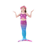 Traje de baño de cola de sirena para niñas, bañador monoaleta para nadar, Cosplay con aleta - details 3