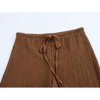 Conjunto de moda para mujer, top sin mangas de cintura alta y pantalones con botones, elegante para mujer - details 20