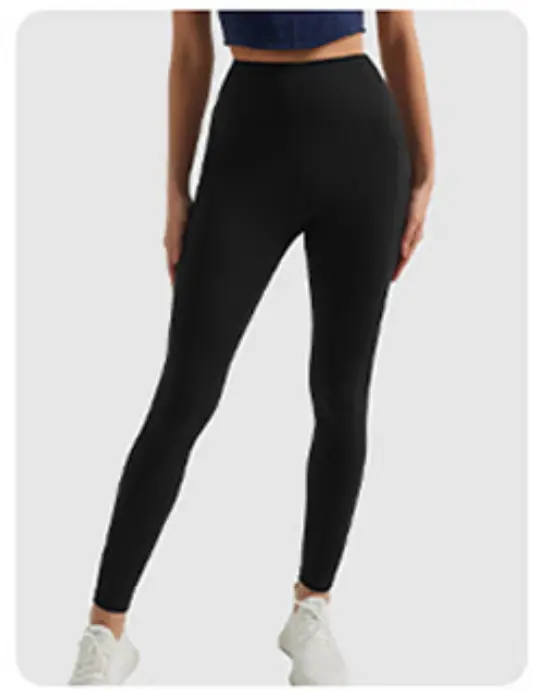 Alo yoga pantalón largo de nueve cortes nude sensación melena alta cintura levantador de cadera pantalón de deporte con barriga retraen pantalones de yoga ajustados - 1