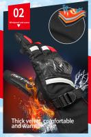 Guantes de Motocicleta para Invierno Cálidos, A Prueba de Viento, Pantalla Táctil, Antideslizantes, Talla M-XXL - details 4
